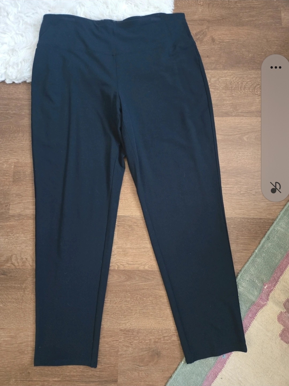 J. Jill Black Straight-Leg Ponte Pants Navy L